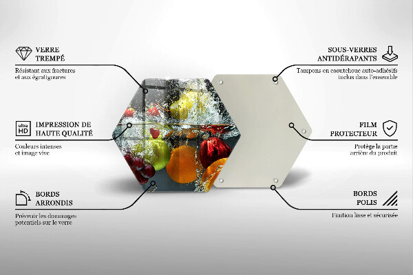 Tábua de cortar alimentos Fruta suculenta na água