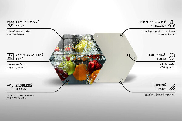 Tábua de cortar alimentos Fruta suculenta na água