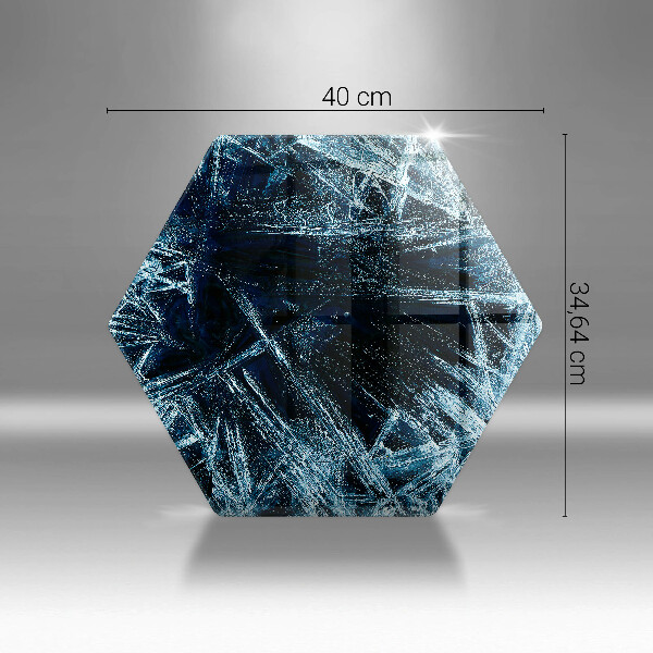 Tábua de corte de vidro Estrutura de gelo afiada