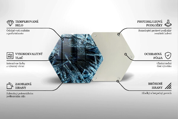 Tábua de corte de vidro Estrutura de gelo afiada