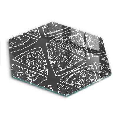 Tábua de corte de vidro Ilustração de pizza