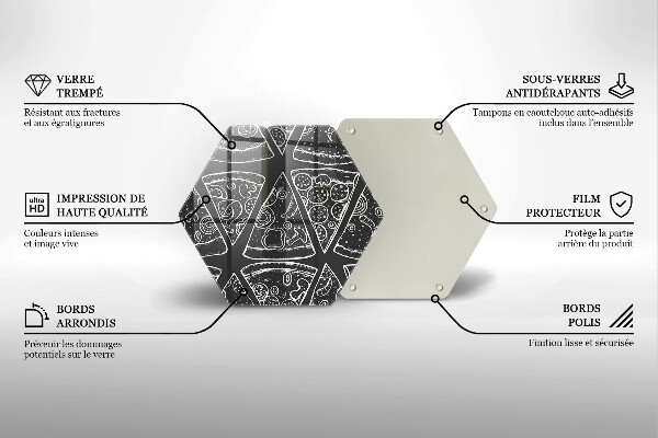 Tábua de corte de vidro Ilustração de pizza