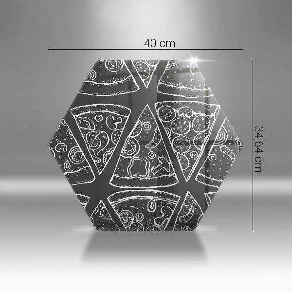 Tábua de corte de vidro Ilustração de pizza