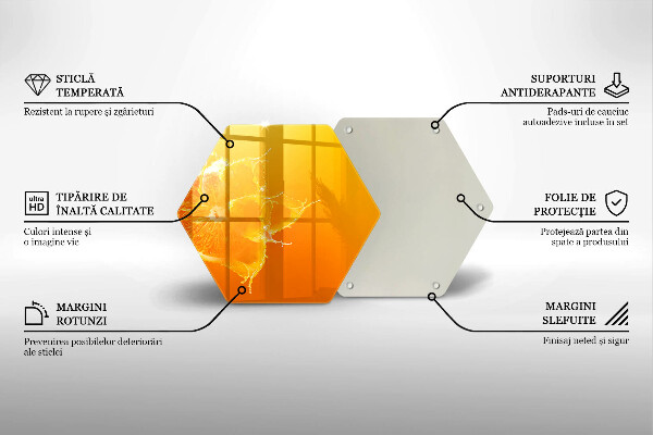 Tábua de cortar de vidro Fruta laranja suculenta