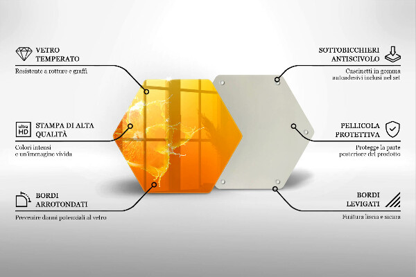 Tábua de cortar de vidro Fruta laranja suculenta