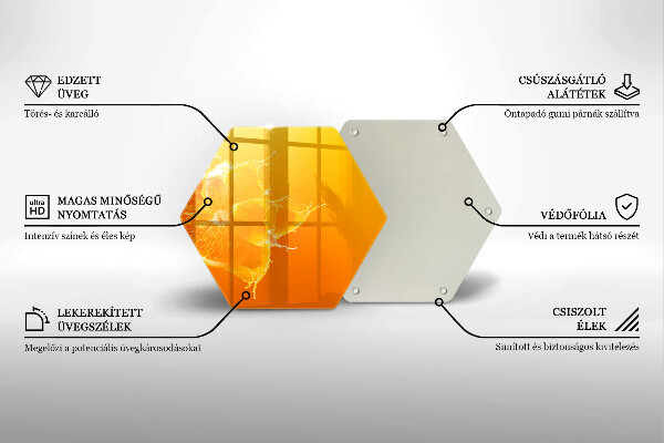Tábua de cortar de vidro Fruta laranja suculenta