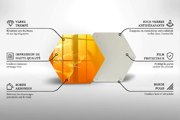 Tábua de cortar de vidro Fruta laranja suculenta