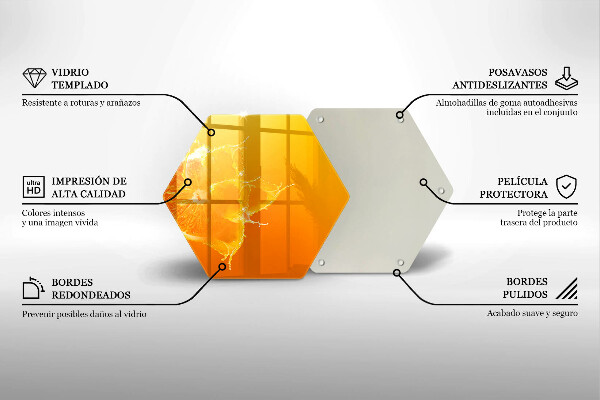 Tábua de cortar de vidro Fruta laranja suculenta
