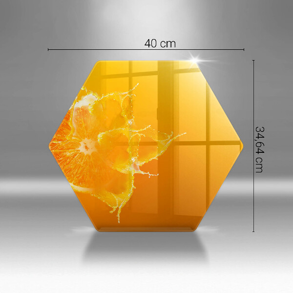 Tábua de cortar de vidro Fruta laranja suculenta
