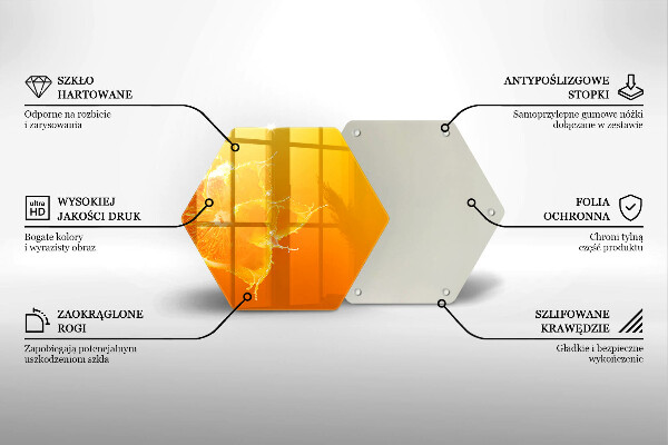 Tábua de cortar de vidro Fruta laranja suculenta