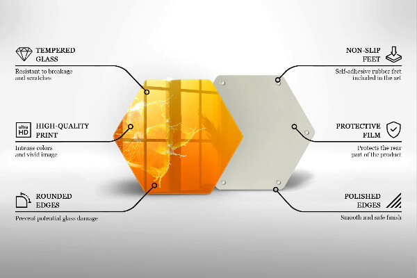 Tábua de cortar de vidro Fruta laranja suculenta