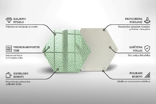 Tábua de vidro Linhas abstratas