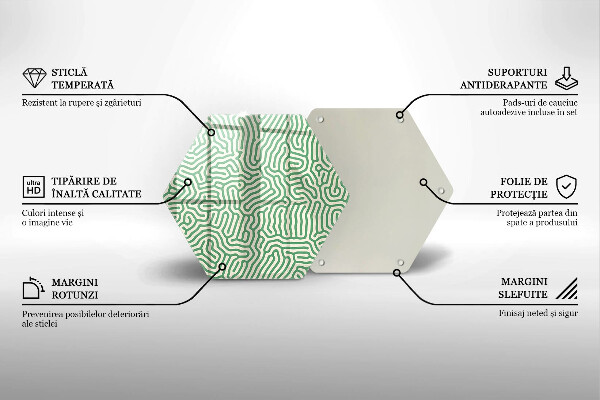 Tábua de vidro Linhas abstratas