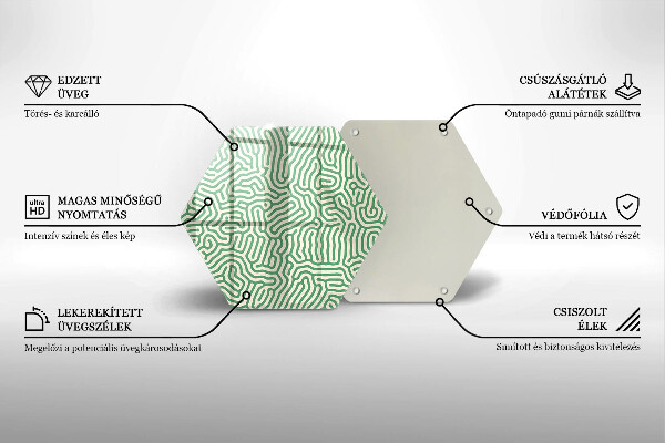 Tábua de vidro Linhas abstratas