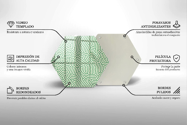 Tábua de vidro Linhas abstratas