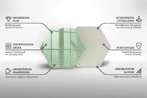 Tábua de vidro Linhas abstratas