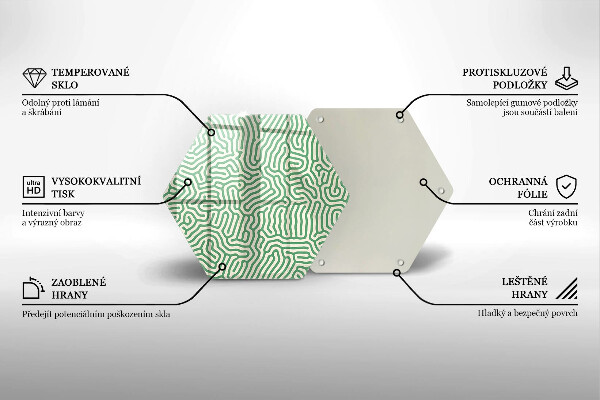 Tábua de vidro Linhas abstratas