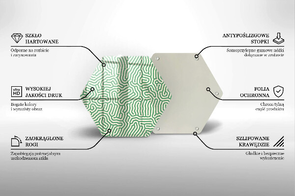 Tábua de vidro Linhas abstratas