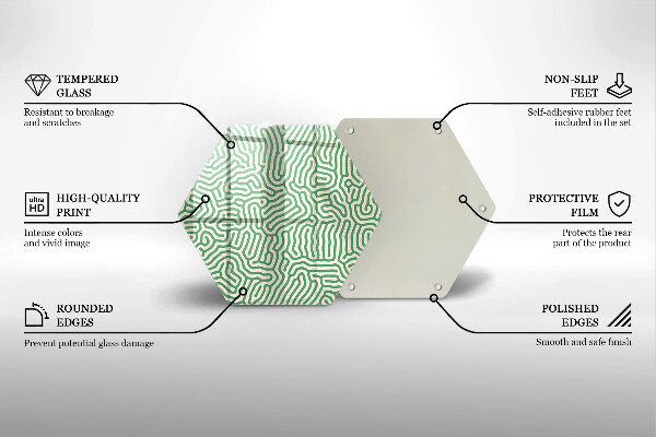 Tábua de vidro Linhas abstratas