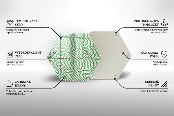 Tábua de vidro Linhas abstratas