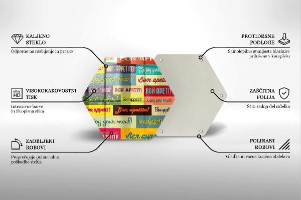 Tábua para corte Bon appetit legendas idiomas