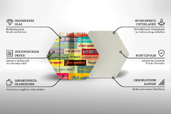 Tábua para corte Bon appetit legendas idiomas