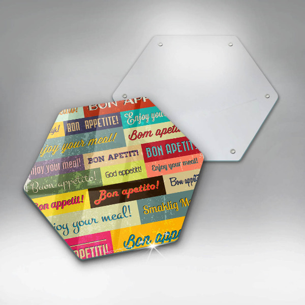 Tábua para corte Bon appetit legendas idiomas