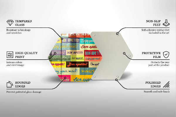 Tábua para corte Bon appetit legendas idiomas