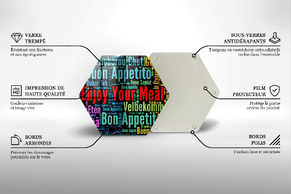 Tábua corte Bon appetit legendas idiomas