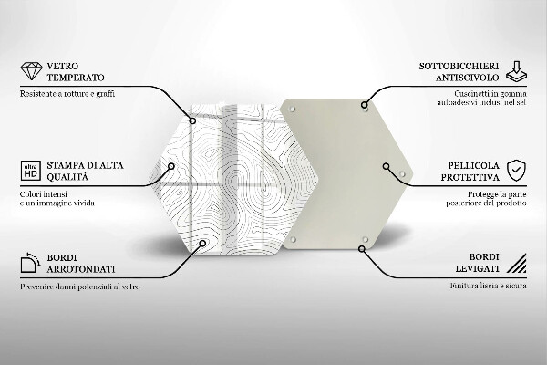 Tábua de cortar alimentos Formas abstratas
