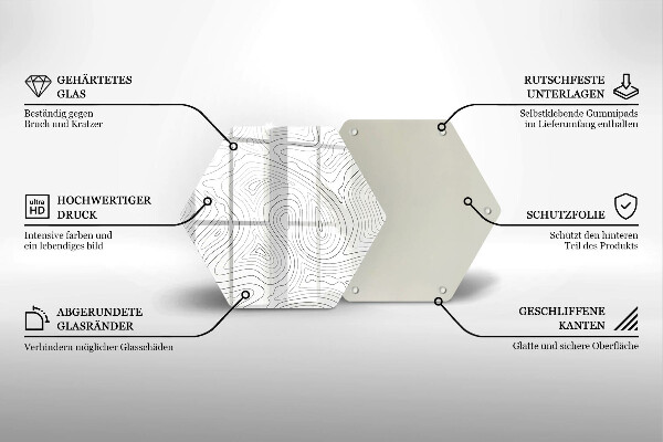 Tábua de cortar alimentos Formas abstratas