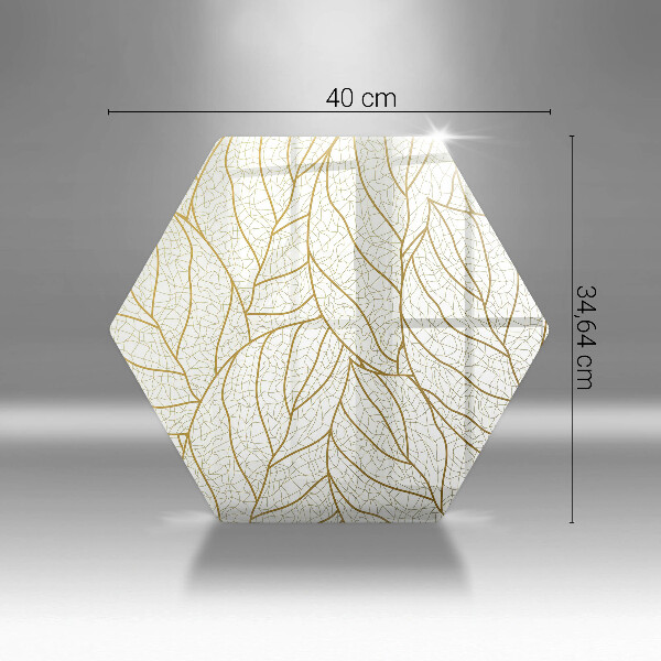 Tábua de corte de vidro Padrão de folha de arte de linha