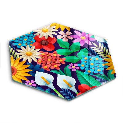 Tábua de corte Ilustração de um prado de flores