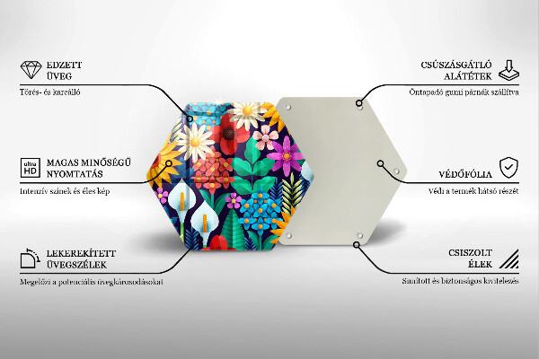 Tábua de corte Ilustração de um prado de flores