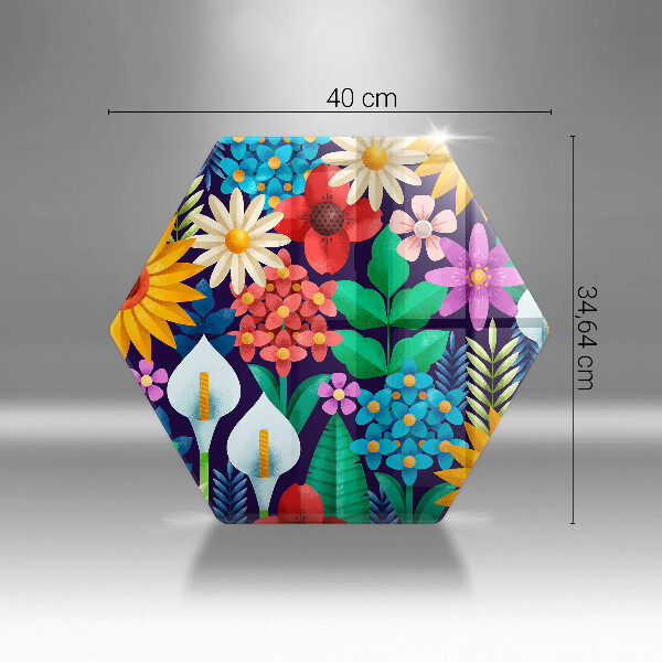 Tábua de corte Ilustração de um prado de flores