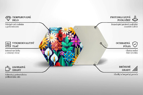 Tábua de corte Ilustração de um prado de flores