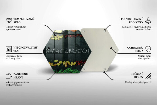 Tábua de vidro A inscrição Bom apetite!