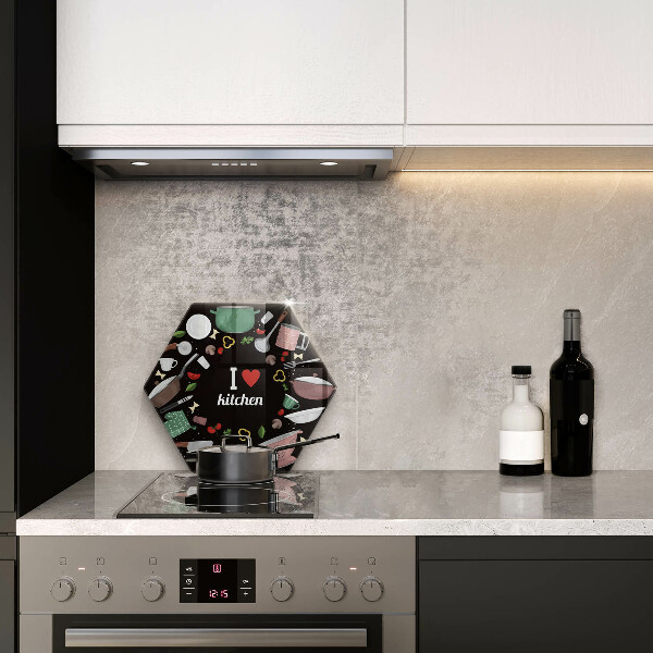 Tábua cozinha Eu amo ilustração de cozinha