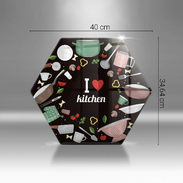 Tábua cozinha Eu amo ilustração de cozinha