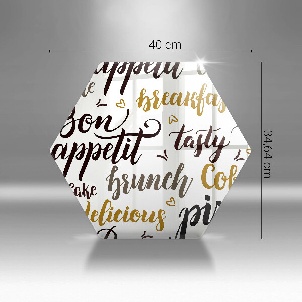 Tábua de cortar legendas de bom apetite