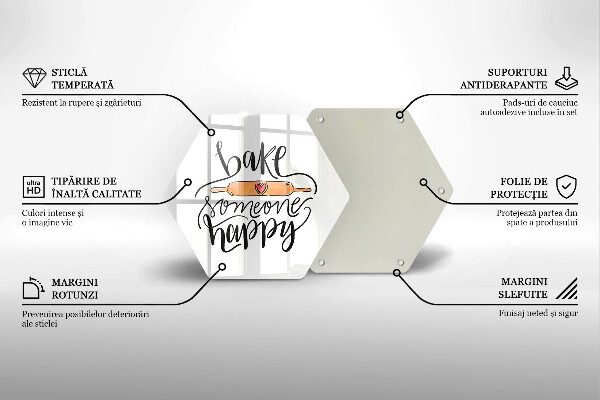 Tábua para cozinha Asse alguém feliz