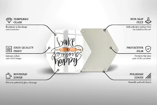 Tábua para cozinha Asse alguém feliz