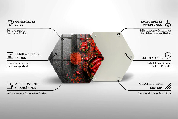 Tábua de cortar Pimentas vermelhas
