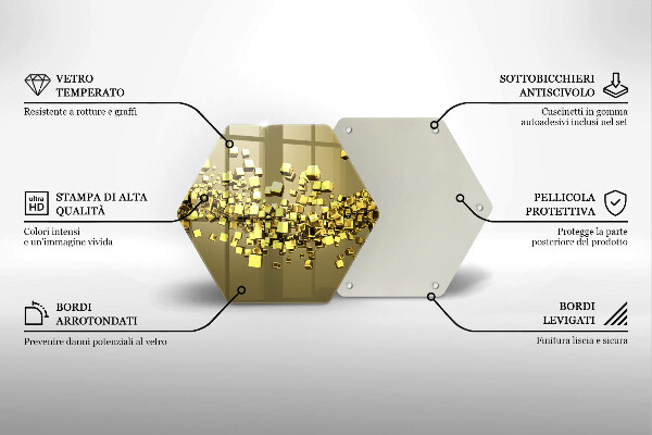 Tábua de cortar Geometria 3D abstrata