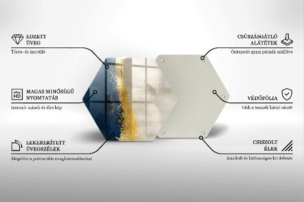 Tábua de corte Ouro abstrato