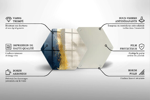 Tábua de corte Ouro abstrato