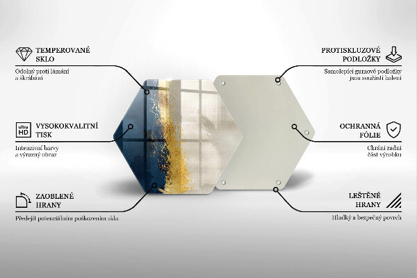 Tábua de corte Ouro abstrato