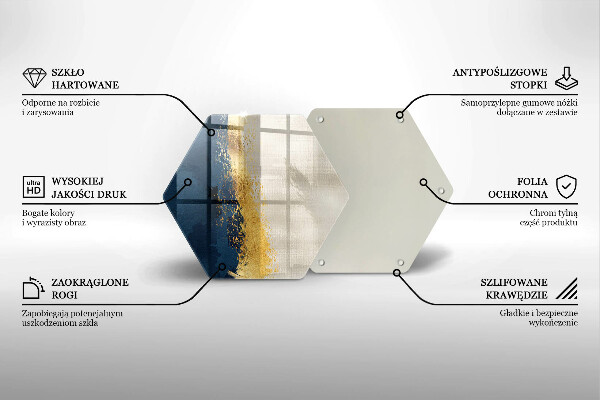 Tábua de corte Ouro abstrato