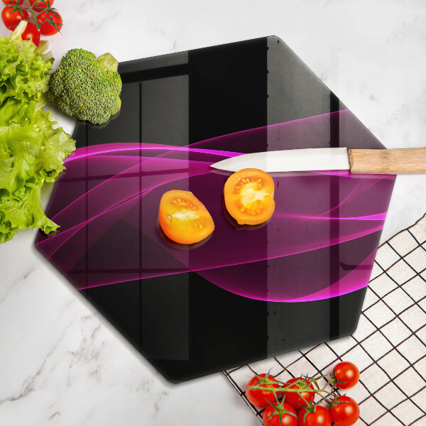 Tábua de cortar de vidro Abstração rosa