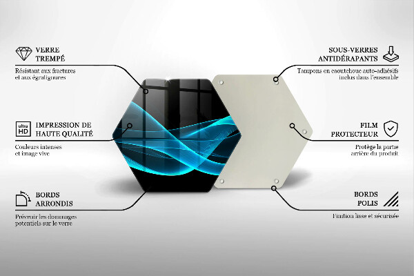 Tábua de corte Abstração azul